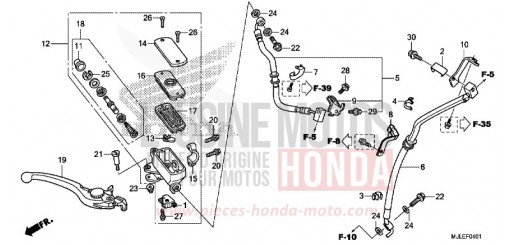 MAITRE-CYLINDRE FREIN AV. (NC700SD/750SD/750SA) NC750SDE de 2014